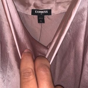 Satin scoop neck slip dress